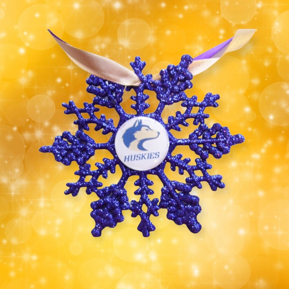 Univ of WA HUSKIES Snowflake Ornament - UW ^NEW*